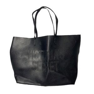 Victoria’s Secret Black Tote with Silver Interior